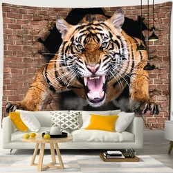 Tapisserie de tigre féerique, tenture murale Hippie, Style Boho, Art psychédélique, dortoir, toile de décoration murale
