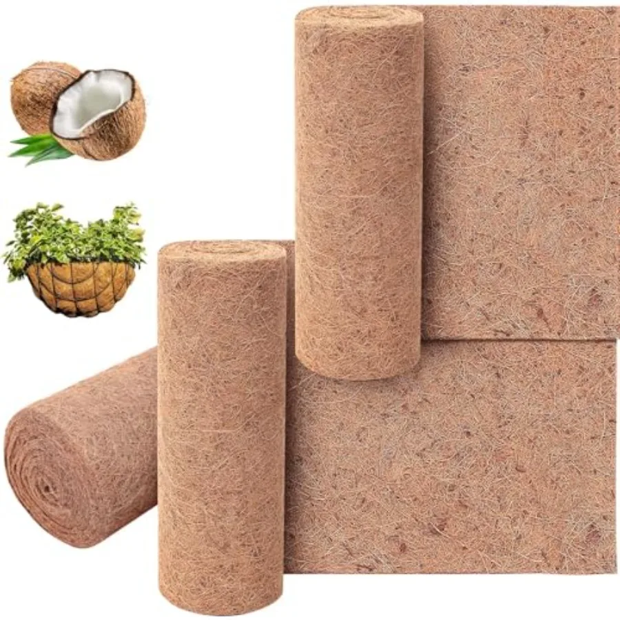 

Jetec Coco Coir Ler, 360 Inch Natural Coconut Liners for Planters Flower Basket, Reptile Carpet, Fiber Mat, Garden Decoration,