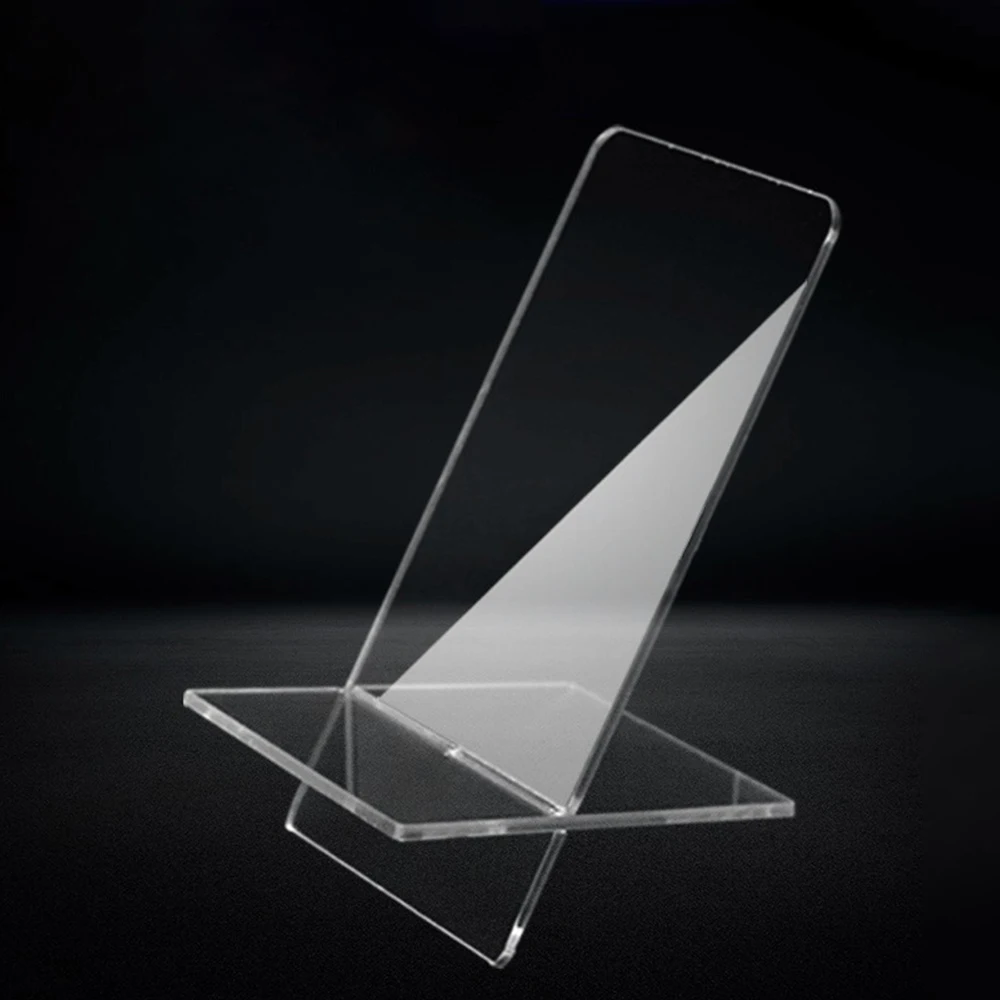 

Clear Acrylic Phone Holder Mobile Phone Stand Organizer Portable for Bracket Office or Home Use Watching Movies and Charging