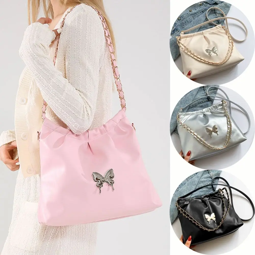 

Sweet Messenger Bags Fashion Handbags Shopping Bags Reusable Popular Bucket Bag Butterfly Large-capacity Commute Shoulder Bags