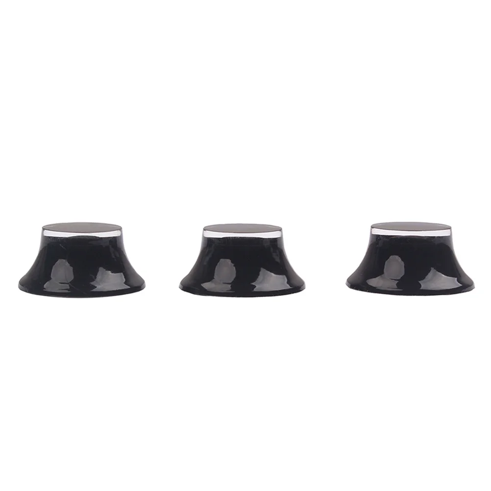 

3Pcs Black Knob Set for Electric Guitar Replacement Premium Plastic Volume Tone Control Knobs Fit Bass Guitar Parts
