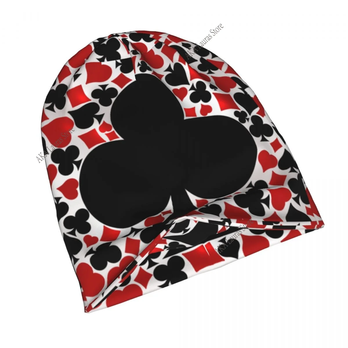 Gorros de pôquer masculinos e femininos, boné de esqui à prova de vento, tecido de camada dupla