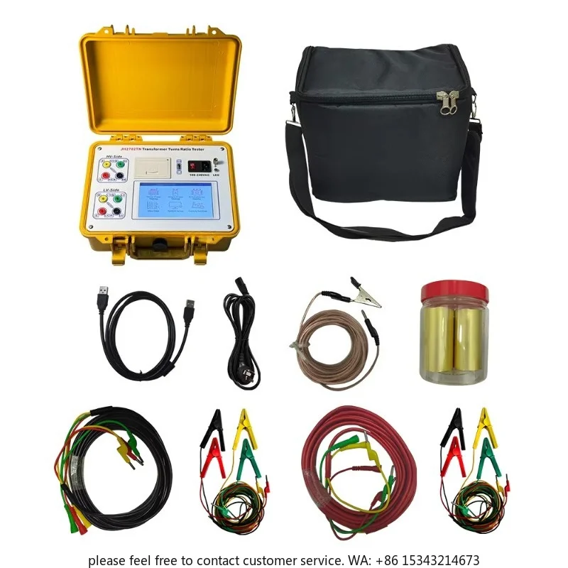 0.9~ 20000 three-phase TTR meter touch screen transformer turn ratio tester with output neutral point short circuit reminder