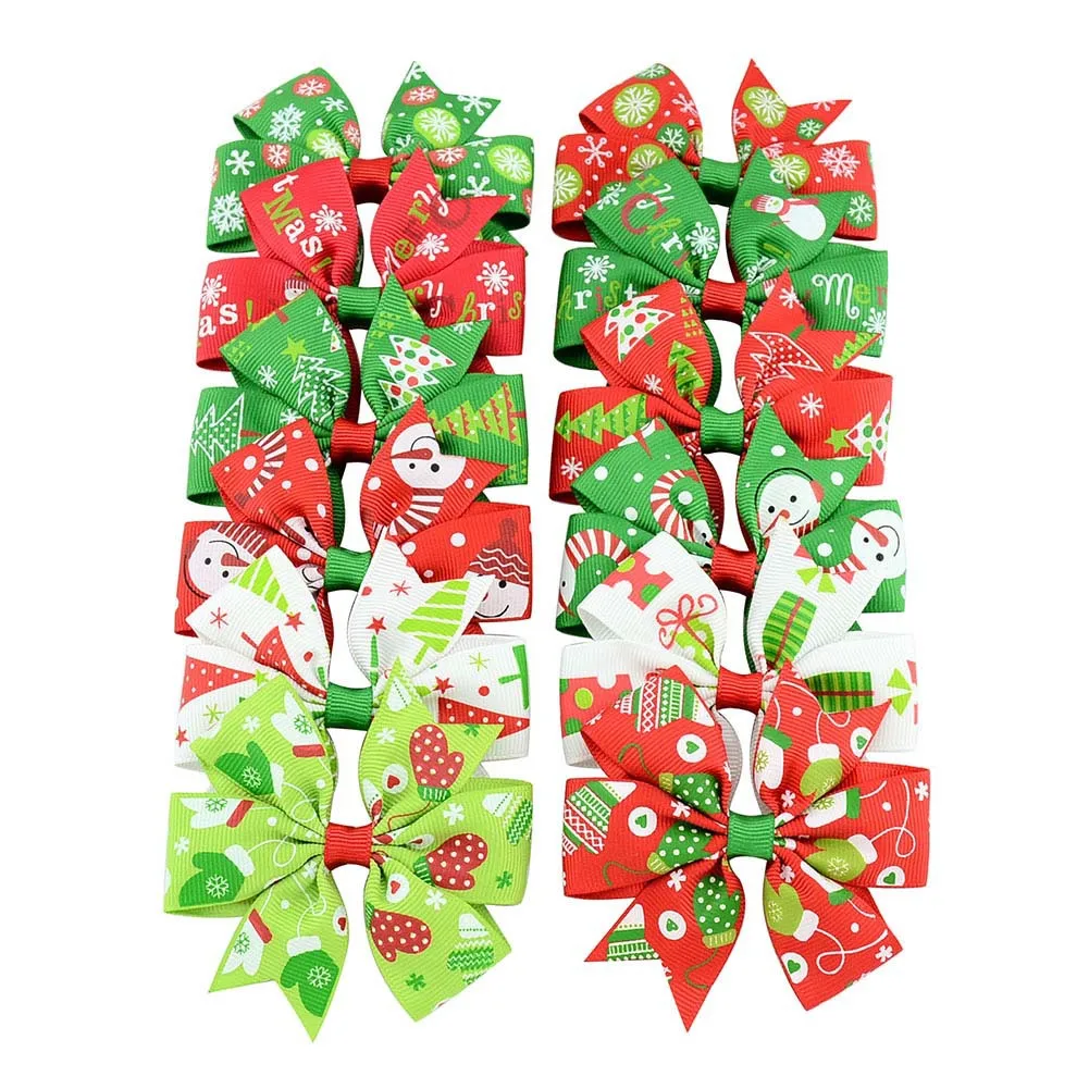 6pcs Baby Girls Christmas Hair Clips Set Festive Santa & Xmas Tree Hairpins Holiday Headwear Hair Accessories for Cheerful Gift
