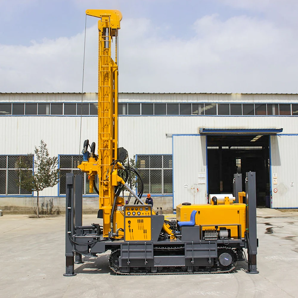 Portable Crawler Mounted Water Well Rig 200m 300m 400m 500m 600m Air Dual Purpose Core Borehole Drill Hydraulic