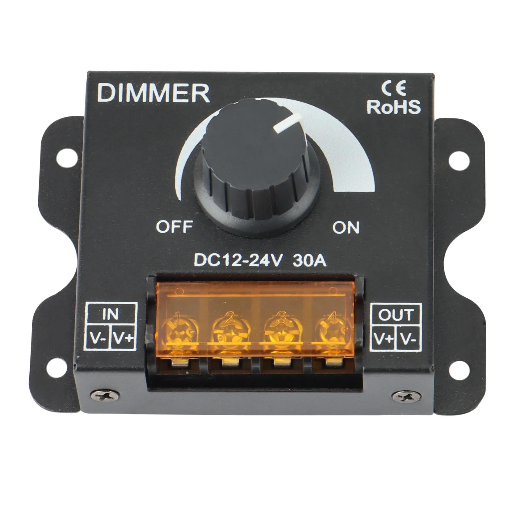 

A76K DC 12V-24V LED Light Dimmer Wireless 3 Keys RF Remote Control 30A 360W Dimmer For Single Color LED Strip Light