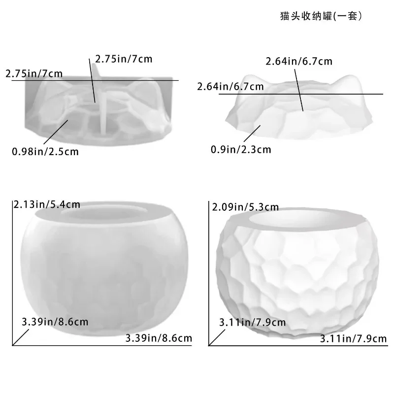 Ripple Candle Cup Resin Mold Cylinder Plaster Candle Jar Concrete Flower Pot Silicone Mold For Candle Home Decor