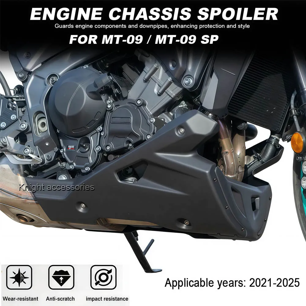

Новая защита картера двигателя и шасси для мотоцикла MT09 MT-09 SP 2021-2025, спойлер, обтекатель, защитная накладка