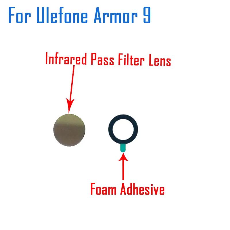 New Ulefone Armor 9 Infrared Filter Lens Rear Back Camera Lens Glass Cover With Foam Adhesive Accessories For Ulefone Armor 9