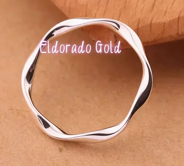 

Eldorado Gold 999 real silver rings for girls silver jewelry finger rings 2.3mm