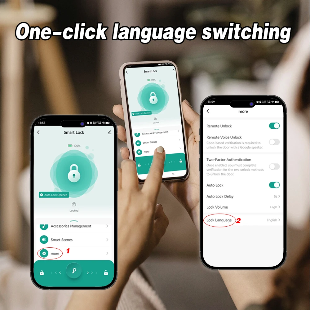 Bluetooth-compatible Tuya APP Smart Door Lock Digital Electronic Lock Smart Home Wooden Door Lock Biometric Fingerprint