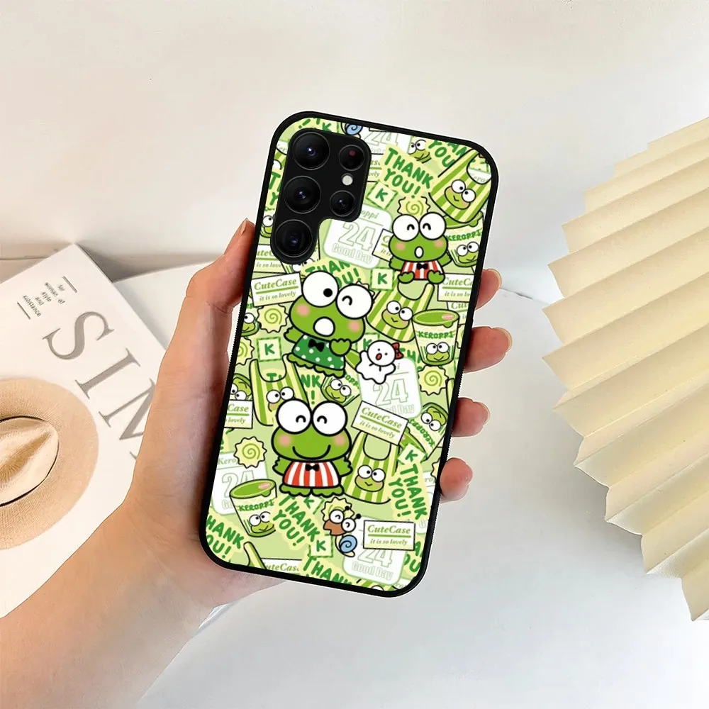 MINISO Sanrio Keroppi Rana Carino Kawaii Bella Cassa Del Telefono Per Samsung Galaxy A52 A53 A70 A72 A71 A73 A91 A80 S Borsette