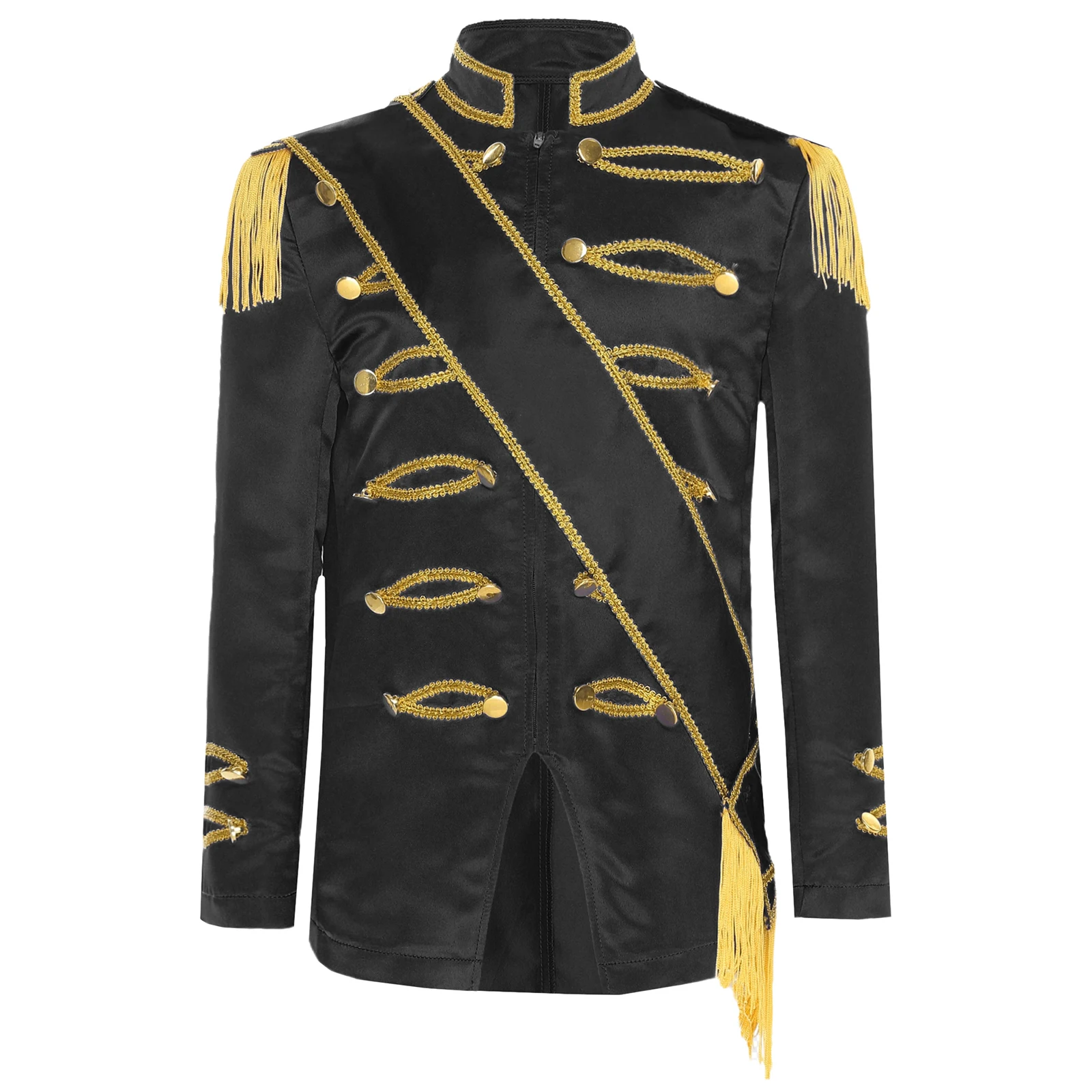 Meninas meninos circo ringmaster jaqueta com faixa borla ouro sargento sgt pimenta tambor banda grande cosplay desempenho traje