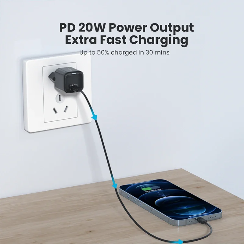 VYVYLABS 20W Type C Charger Support PD Fast Charging Portable Phone Charger For iPhone 17 16 15 14 13 12 Pro Max