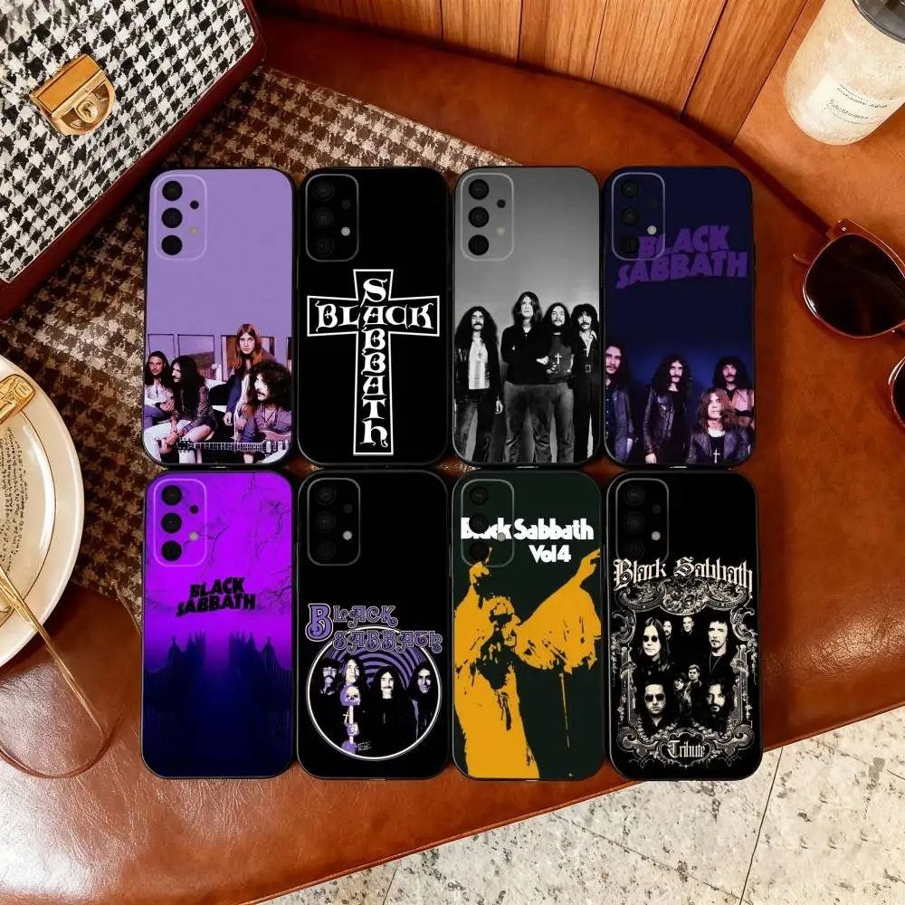 B-Black S-Sabbath Heavy Metal Band Phone Case For Samsung Galaxy A73,A72,A71,A70,A53,A52,A51,Soft Silicone Black Cover