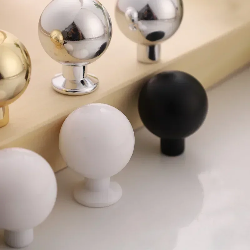 New Chinese Light Luxury Kitchen Cabinet Ball Handles Plastic Single Hole Drawer Wardrobe Door Knobs and Handles for Furniture