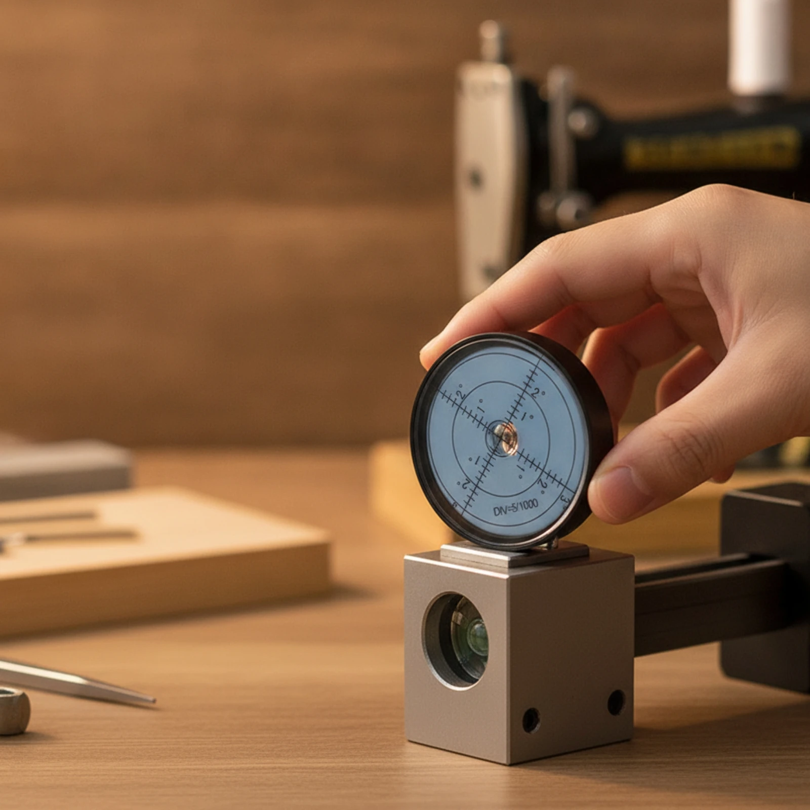 Circular Bubble Level Degree Marked Bullseye-Level Bubble Level Layout Tool Luminous Accurate for Machinists, Installation
