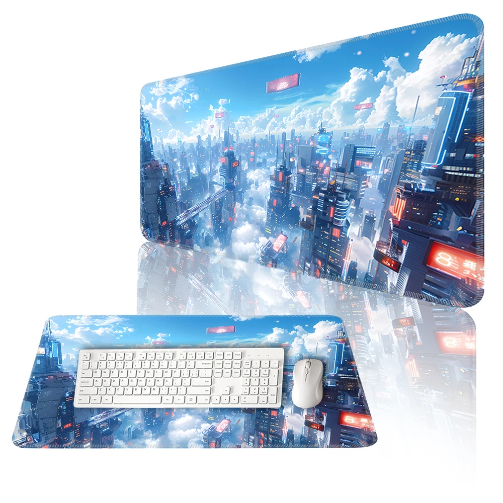 

Cyber Punks Keyboard Pads Large Gaming Mouse Pad Anime Rubber Mat Cool Deskmat Desk Protector Mousepad Gamer Pc Accessories S46