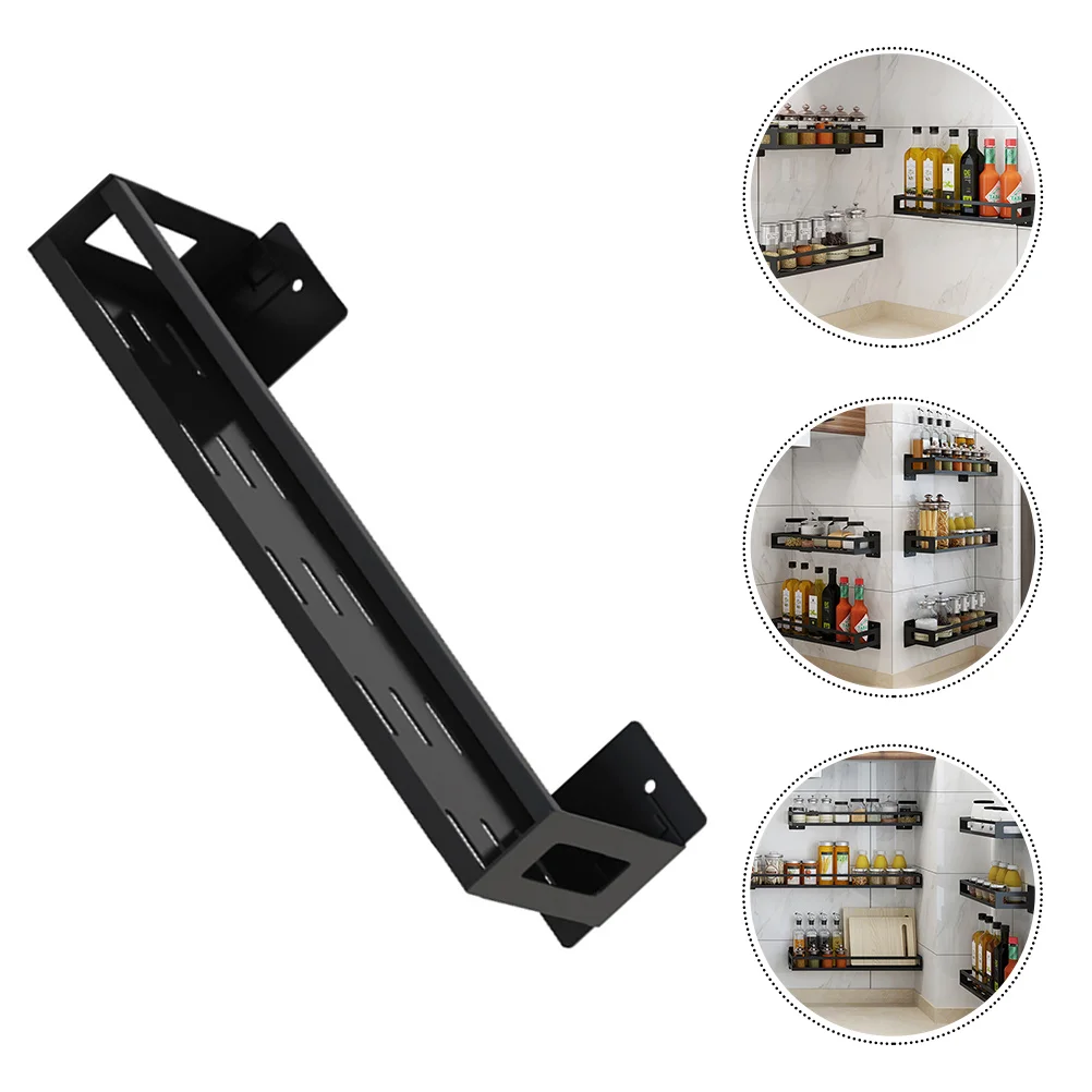 

Punch Rack Stainless Steel Spice Holder Uniform Color Double Buckle Base Easy Clean Home Kitchen Bathroom