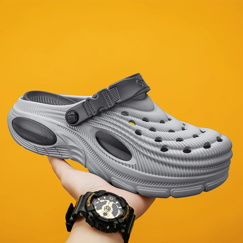 Plus Size 47 Summer Men Sandals Clogs Outdoor Garden Clogs Hole Shoes Male Casual Shoes Water Shoes Comfort Home Soft Slippers image 4