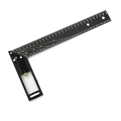 Multifunctional Right Angle Ruler 90 Degree Multi-Holes High Carbon Steel Angle Ruler Woodworking Lines Drawing Ruler