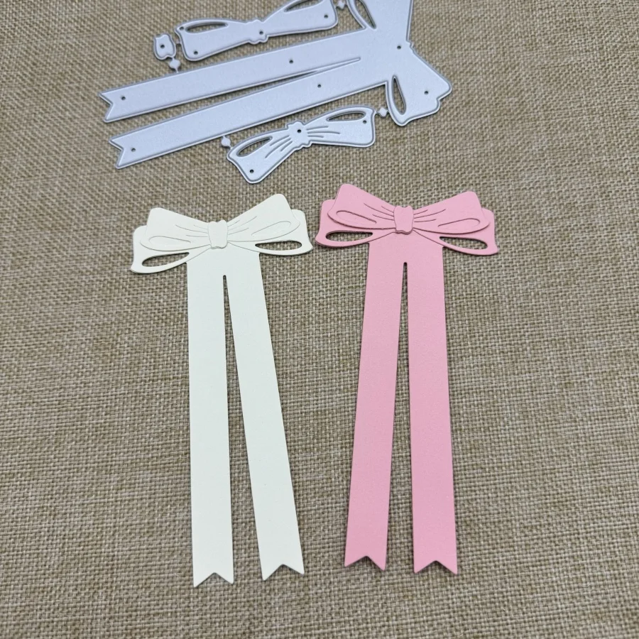 Schleifen und Bandschwänze, Metall-Stanzformen, Form, Stempel, Serie, Sammelalbum, Papier, Basteln, Messerform, Schablonen, Fotoalben