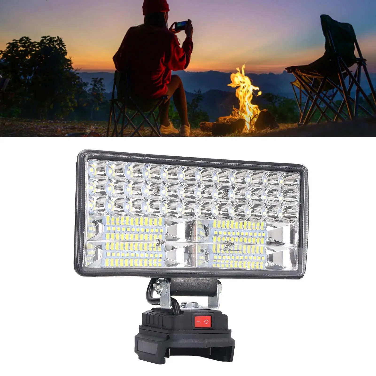 Lampada da lavoro a LED senza fili impermeabile da 6000LM - Lampada da campeggio ad alta luminosità per bl1430 /BL1440/BL1450