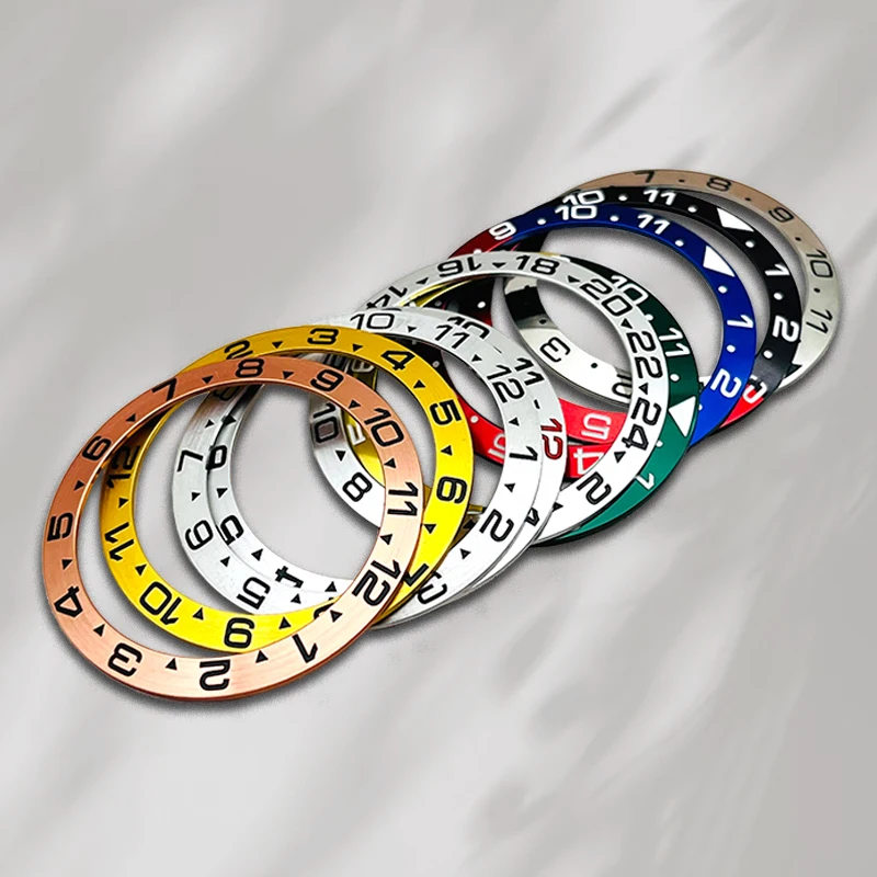 Anello inserto lunetta inclinata in metallo moda 38mm diametro interno 30,5 mm adatto per parti di riparazione di ricambio per orologi da uomo SUB GMT Seiko