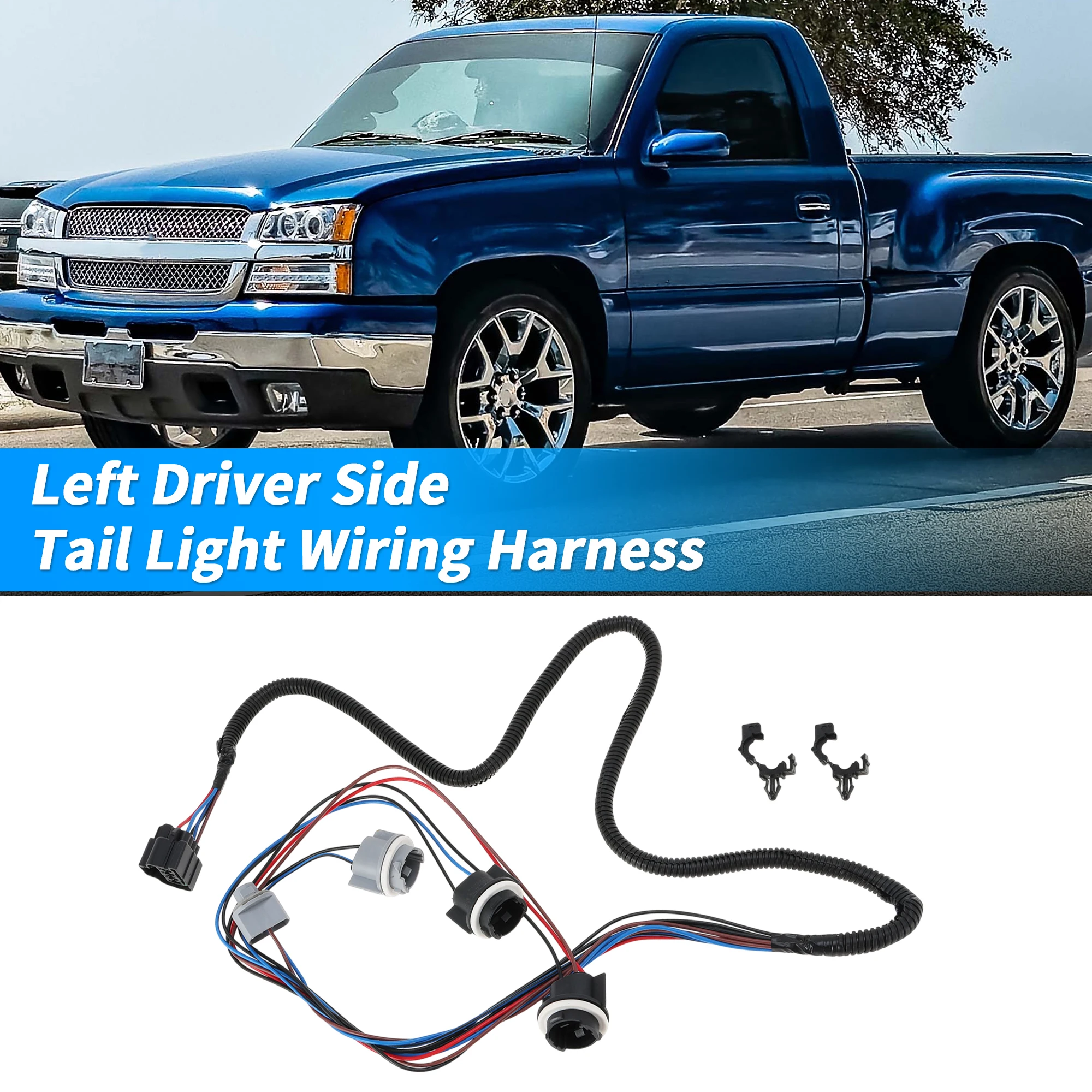 

X жгут проводов левого заднего фонаря Autohaux для Chevy Silverado 1500 2500 3500 No 16531401