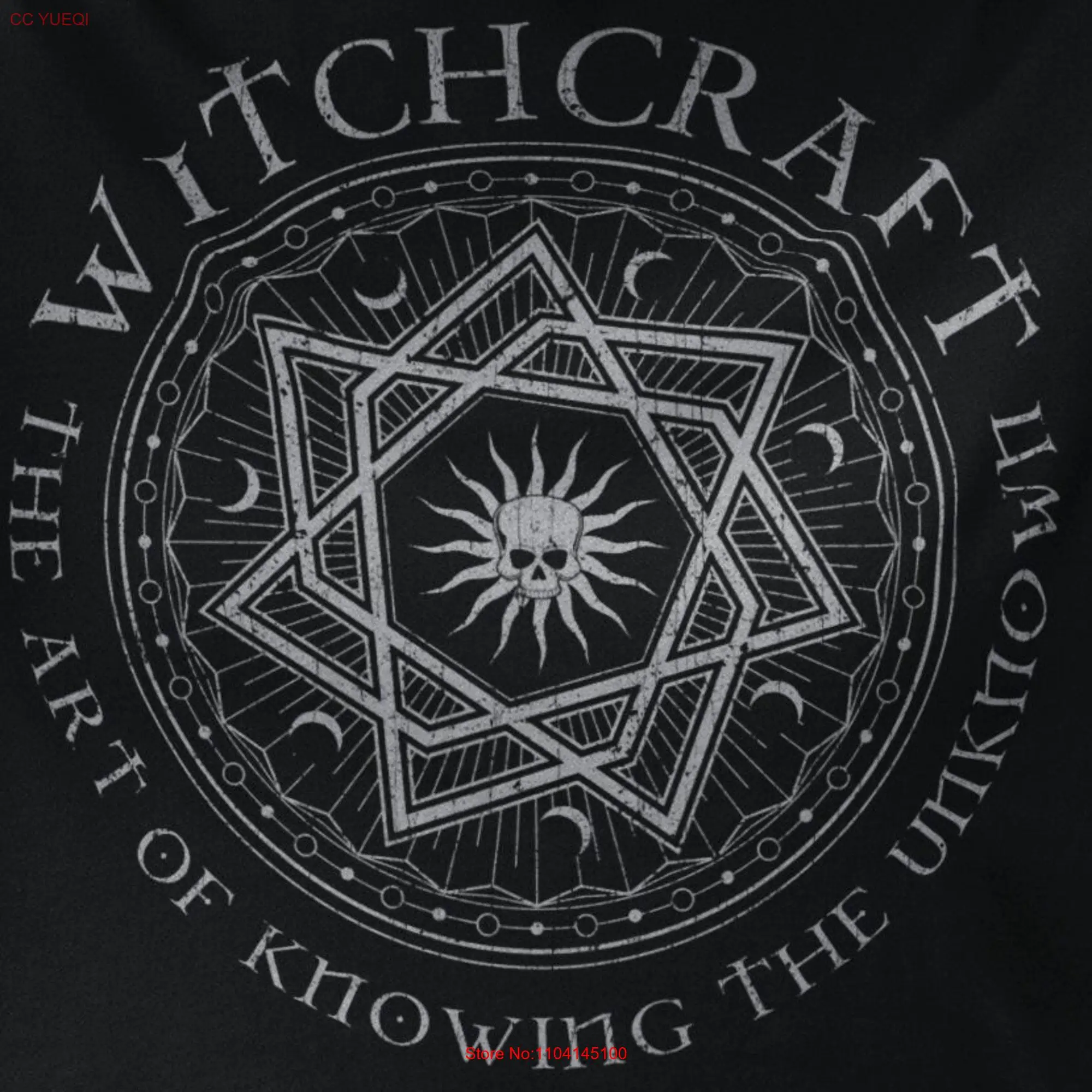 Witchcraft the Art of Knowing Unknown Occult Gothic T Shirt Women's Fit  long or short sleeves