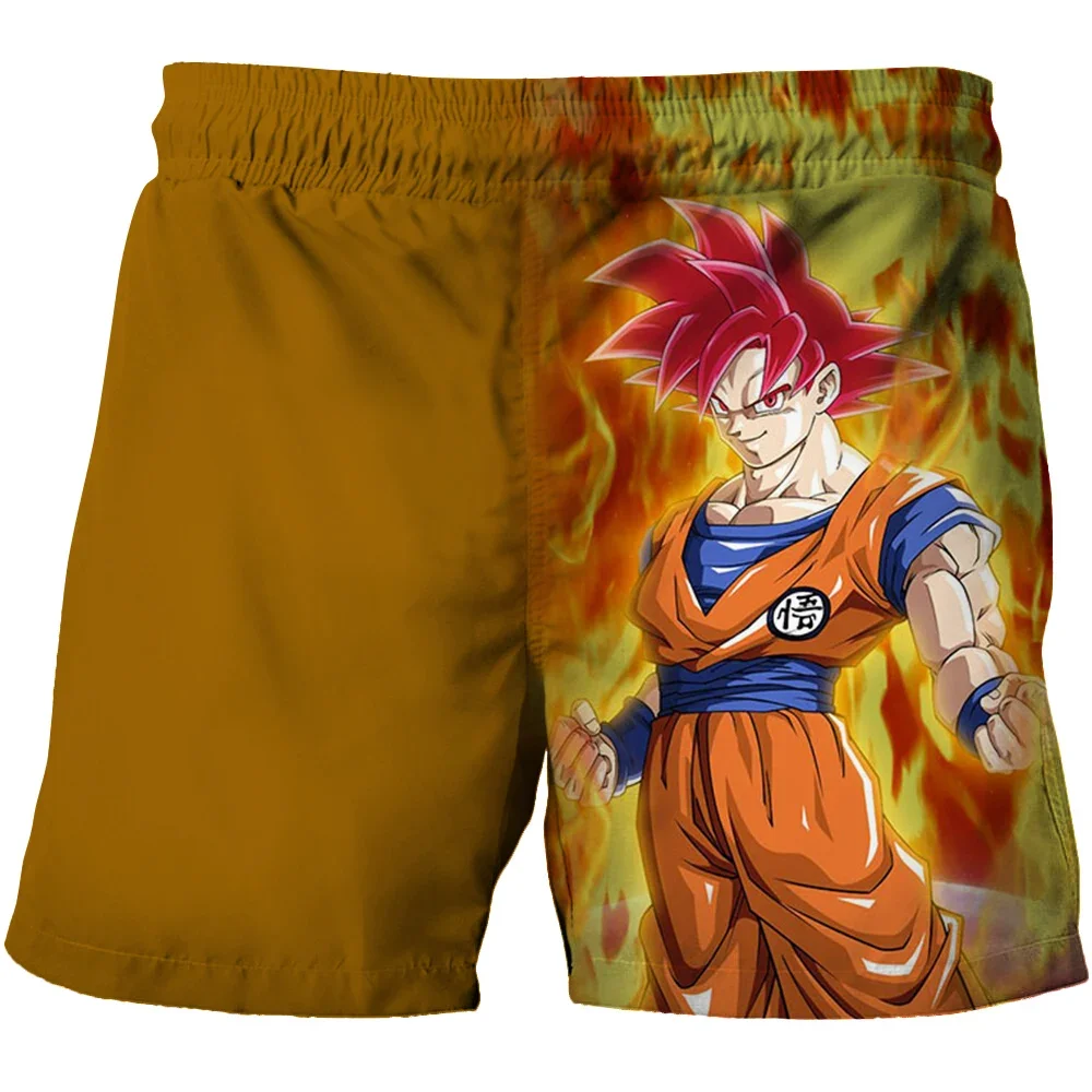 Dragon Ball Goku Pants Children's Boys' Swimming Shorts Summer Quick Dry Swimming Cool Youth Men's  Cartoon Print Beach Shorts