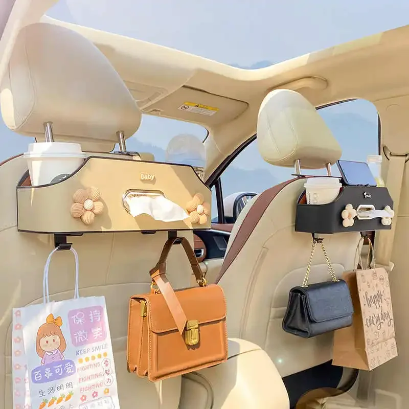 منظم السيارة، حقيبة تخزين مقعد السيارة متعددة الوظائف، مقاومة للماء، منظم مقعد السيارة، حقيبة القمامة #5