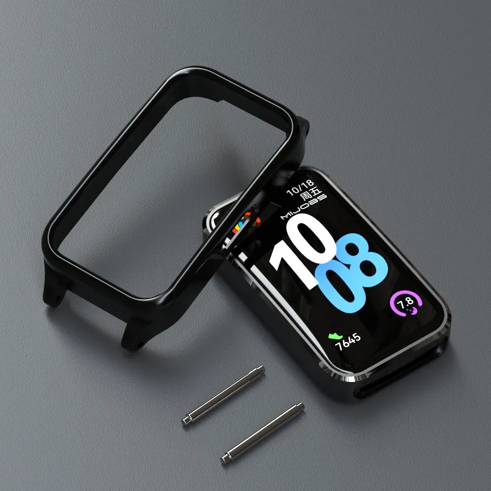 화웨이 밴드 10 9 8 스마트 팔찌 14mm 커넥터 손목 밴드 DIY 하프 팩 프레임 쉘에 대한 보호 케이스