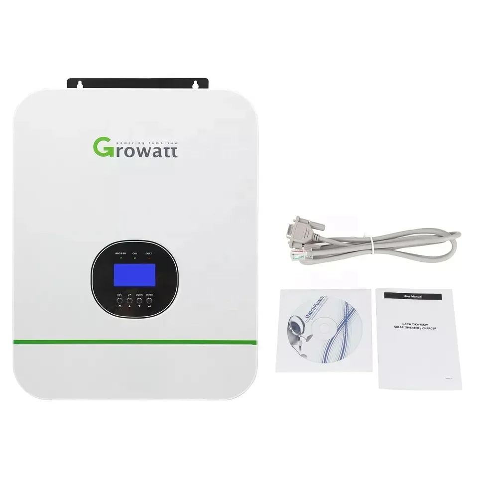 Growatt Hybrid Inverter Mppt 48V 3Kw 3000W 5Kw 5000W 10Kw 15Kw Dual Single Phase On Off Grid Solar Inverters