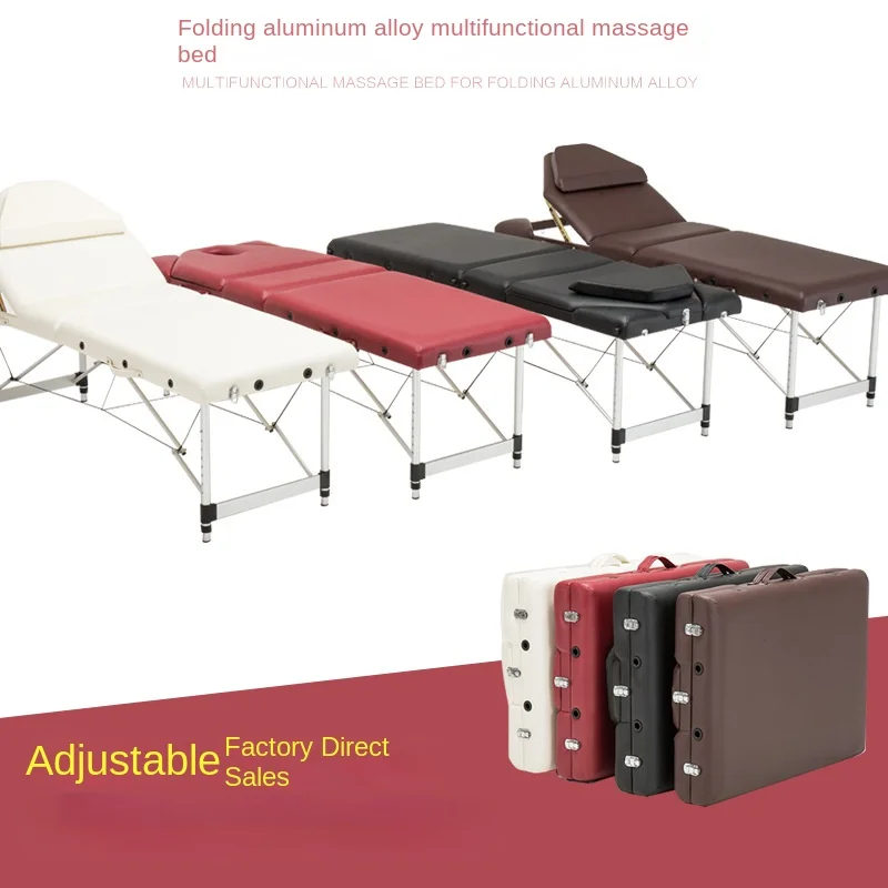 Folding Beauty Body Massage Massage Couch Backrest Adjustable Scraping Tattoo Bed