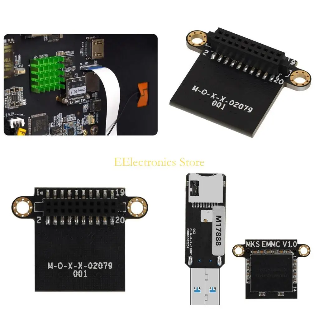 B03C Printers Accessory EMMC-ADAPTER V2 Upgraded USB3.0 Card Reader Programmer DIY Control Board