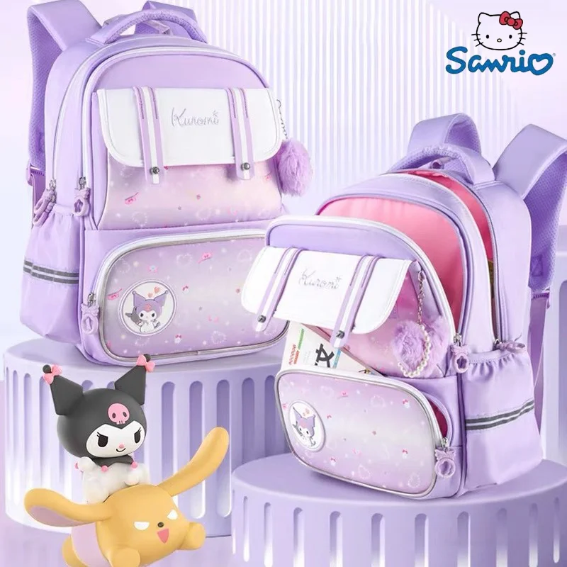 

Sanrio Schoolbag Cartoon Character Kuromi Cinnamoroll Schoolbag 1-3 Grade Backpack Spine Decompression Children'S Shoulder Bag