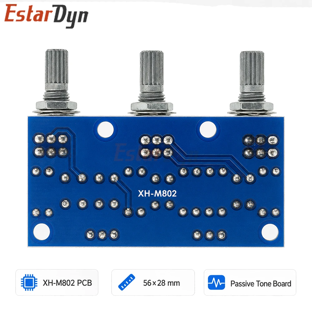 Estardyn XH-M802 Audio Amplifier Board High Low Bass Tone Mixer Volume Control Subwoofer PCB Module Amplificador
