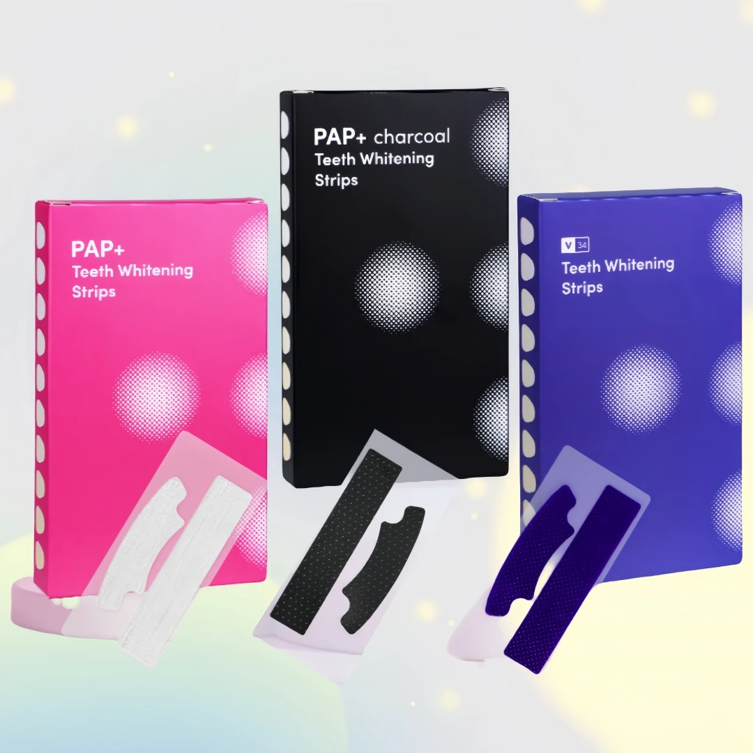 7Pairs 14Strips Teeth Whitening Strips Tooth Bleaching Stains Remove Natural Oral Whitening Supplies V34 PAP Bamboo Charcoal