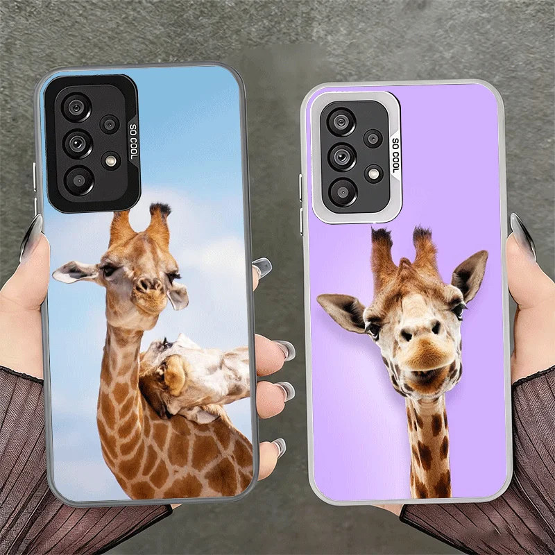 Giraffe Animal Pattern Soft Phone Case for Samsung A17 A16 A15 A14 A13 A57 A56 A55 A54 A53 A37 A36 A35 A34 A33 A26 A25 A24 A23 A