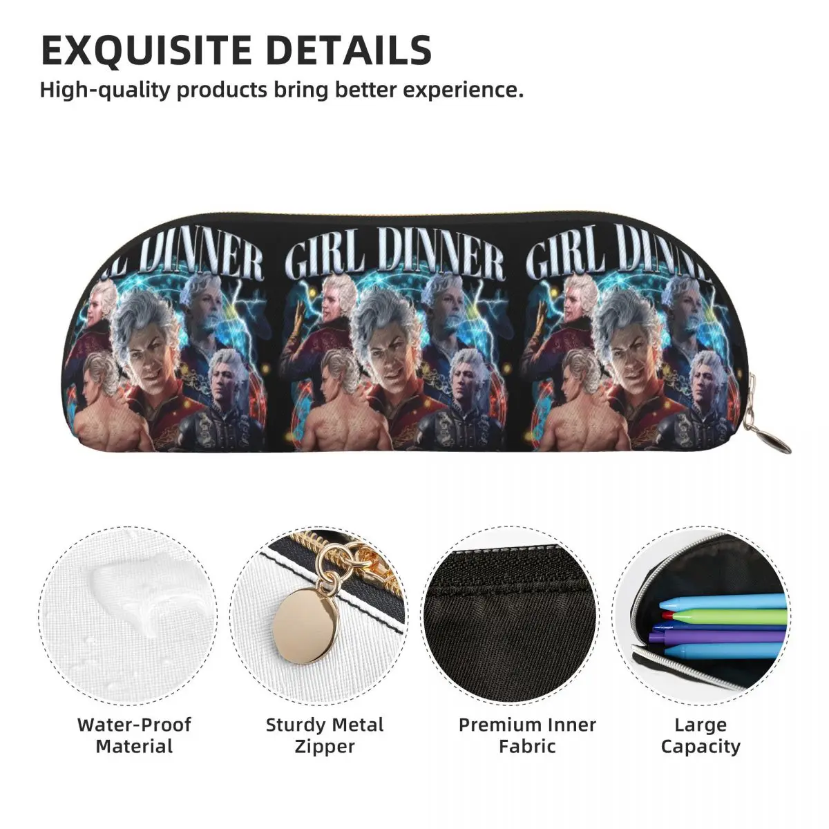 Astarion فتاة عشاء مقلمة حامل قلم تخزين القرطاسية لوازم سعة كبيرة صندوق القلم حقيبة أقلام رصاص للبنين بنات مدرسة