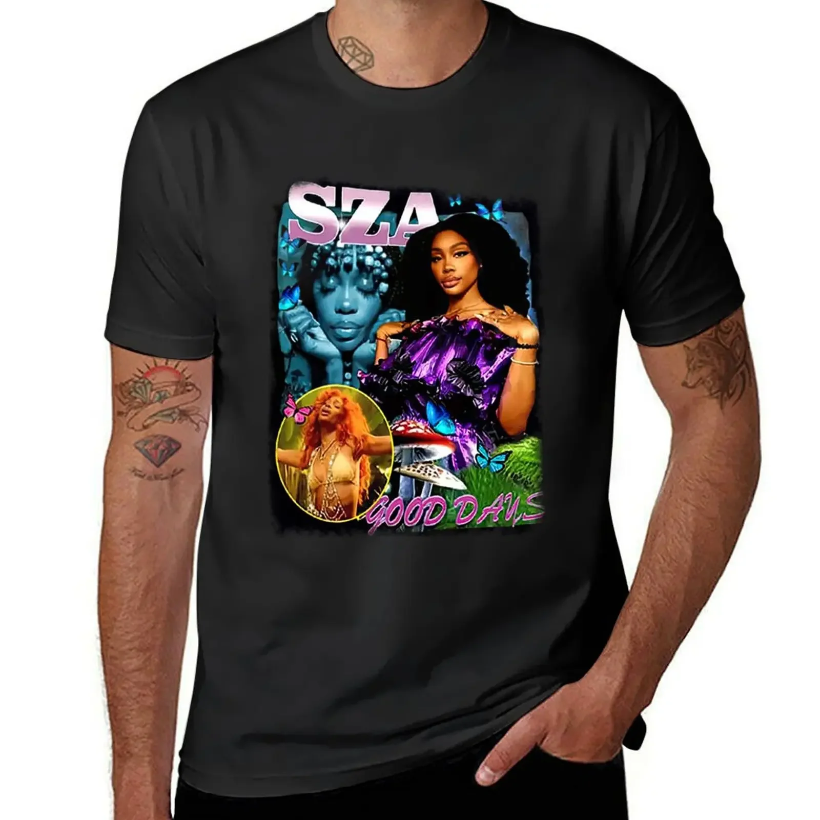 

SZA Good Days 90s T-Shirt summer top sweat oversizeds customs design your own workout shirts for men