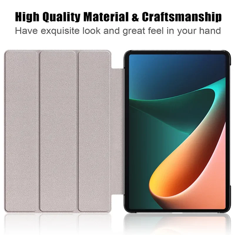 For Xiaomi Pad 5 Case 11 inch Magnetic Shockproof Tablet Cover For XiaoMi Mi Pad 5 Pro 2021 Painted Trifold Shell+Film+Stylus