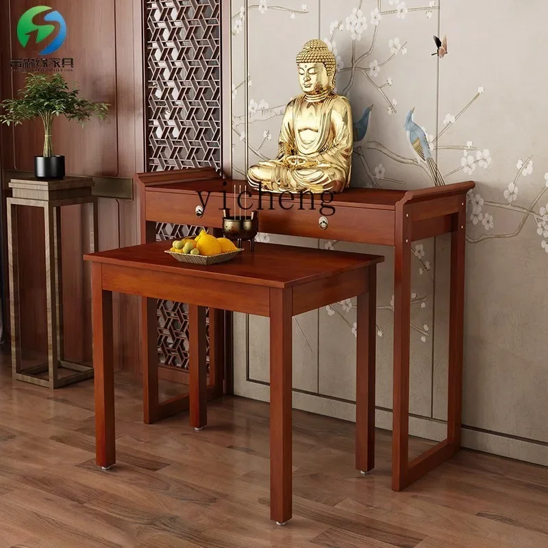 ZK Buddhist niche table for modern style household economical Buddhist table for table solid wood incense case