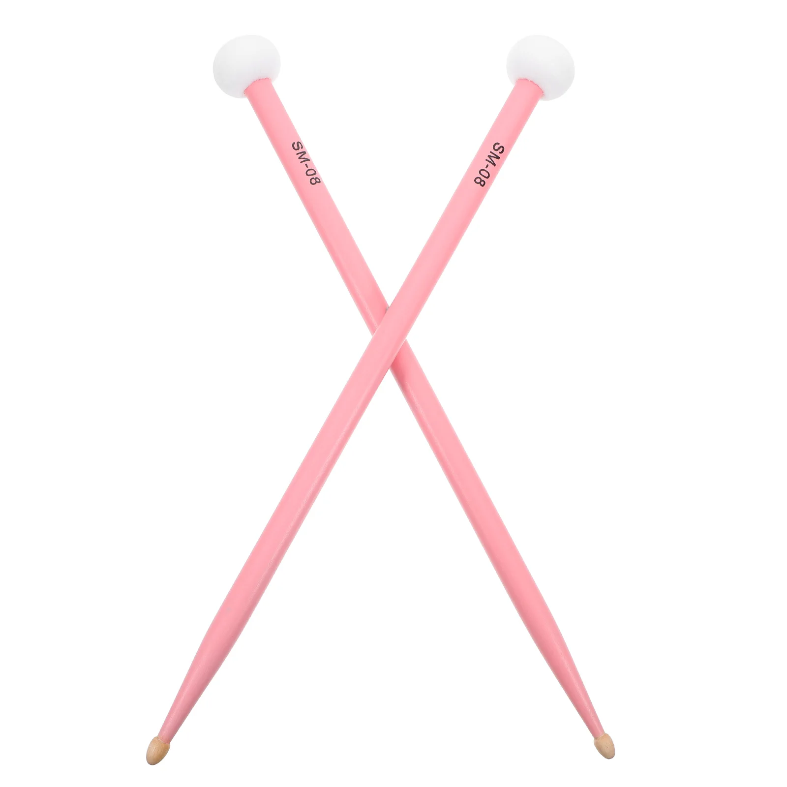 

Maple Wood Drumsticks Durable Dual Head Felt Protection Comfort Grip Percussion Accessories Drumming Tools Musical Instruments