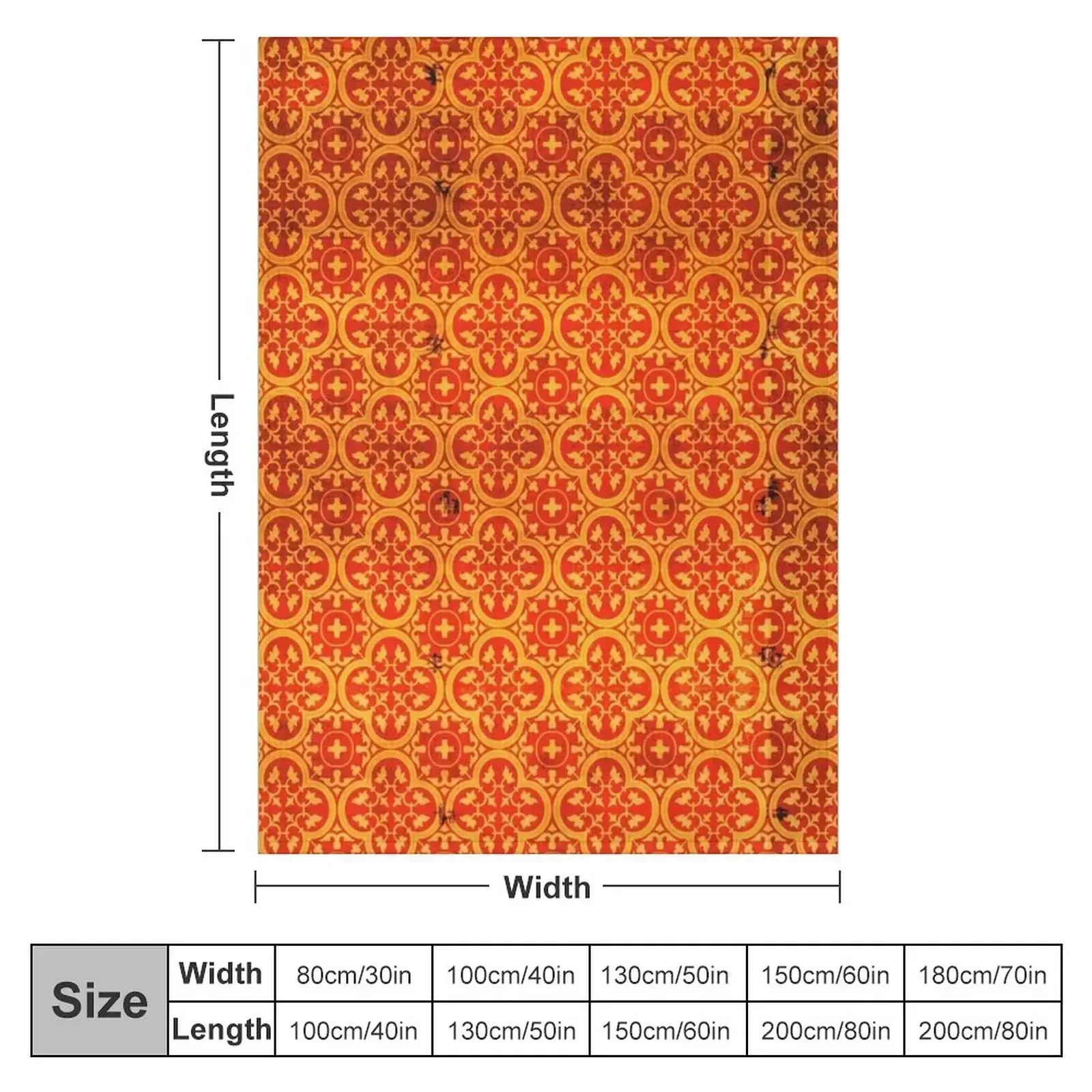 Orange Traditional Oriental Moroccan Style Pattern Throw Blanket Luxury Throw Sleeping Bag Camping Stuffeds Blankets