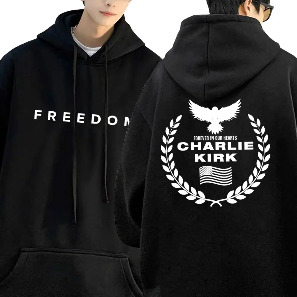 تشارلي كيرك الحرية هوديي الرجال النساء الملابس تحية تذكارية البطل الأمريكي البلوز رجل النشاط الوطني هوديس البلوز #2