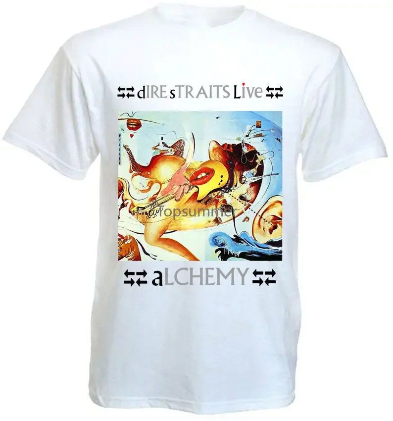 Dire Straits Alchemy T Shirt White Poster All Sizes S 3Xl O Neck Fashion Casual High Quality Print T Shirt Printing