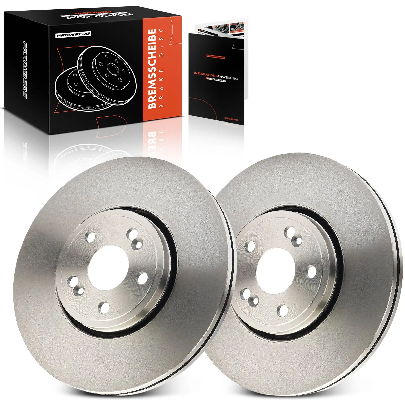 Frankberg 2x Remschijven Vooras Links Rechts voor Renault Espace IV JK0/1 Vel Satis BJ0 1.9L 2.2L Bj vanaf 8200177024