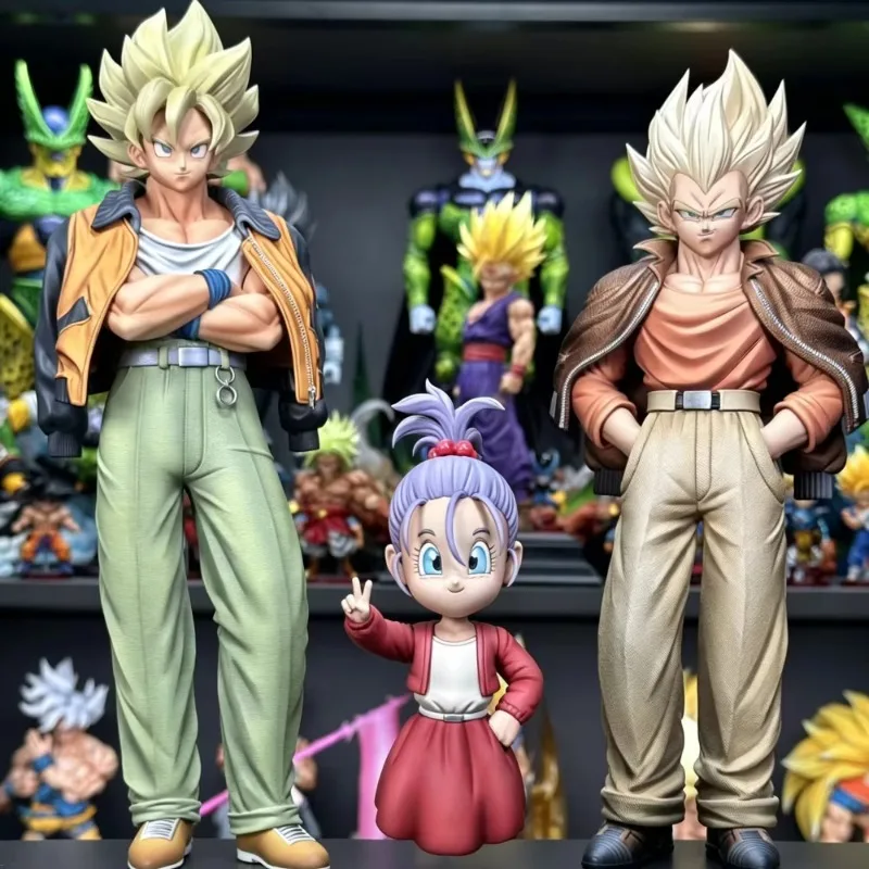 Anime Dragon Ball Z Vegeta Figure Casual Jacket Super Saiyan Son Goku Action Figures 28cm PVC Statue Collection Model Toy Gifts
